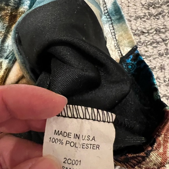 Caia 3/4 Sleeve Velvet Multicolor Y2K 2000’s 90’s  Mystical Top Blouse - Picture 8 of 10